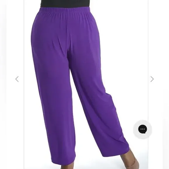 Vikki Vi Jersey Iris Pull On Green Pants Size 3X NWT - Picture 2 of 7